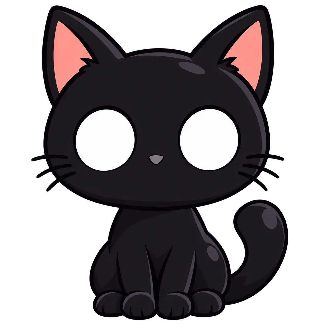 A curious black cat
